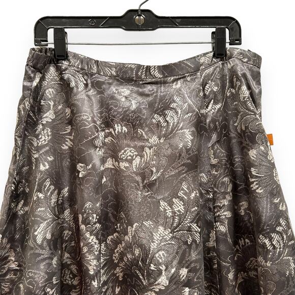 NWT Coldwater Creek Floral Shimmer Midi Skirt Size Medium - Picture 3 of 6